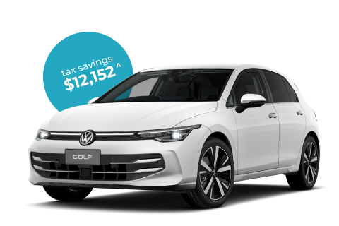 Volkswagen Golf 110TSI Style 8.5 Auto MY25 novated lease through RemServ. Contact us today.